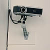 One of two LCD projectors used in the installation